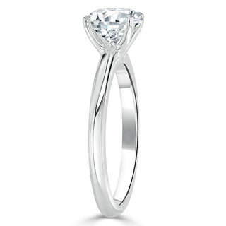 Bague de fiançailles solitaire en moissanite de forme ronde de 0,75 ct