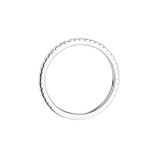 Alliance semi-éternité en moissanite de forme ronde de 0,20 ct