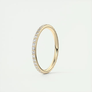 0.37 CT Round Shaped Moissanite Full Eternity Wedding Band