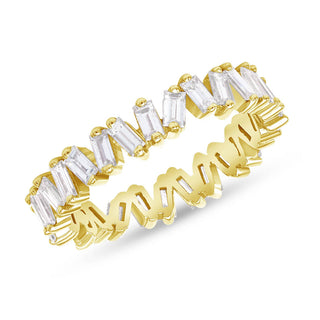 1.28 TCW Baguette CVD Diamond Eternity Wedding Band