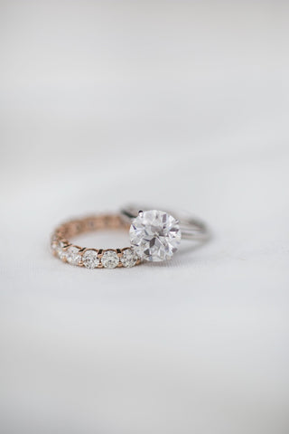 3.0 CT Round Solitaire Moissanite  Engagement Ring