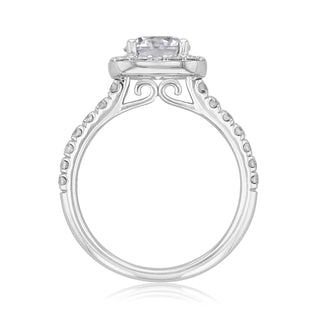 Bague de fiançailles avec diamants ronds en moissanite de 1,20 ct pour elle