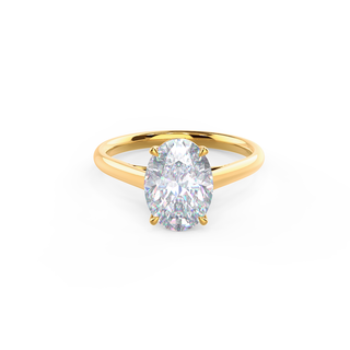 1.75ct Oval Cut Solitaire Moissanite 14K Gold Engagement Ring - ELITE CARAT