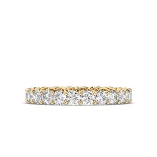 Alliance de mariage en U avec diamant rond E-VS1 de 0,30 carat