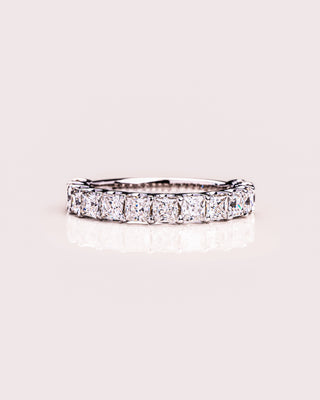 2.80 TCW Princess CVD Diamond Half Eternity Wedding Band