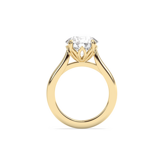 Bague de fiançailles avec solitaire en diamant rond de 1,50 à 3,50 ct