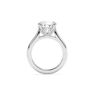 Bague de fiançailles avec solitaire en diamant rond de 1,50 à 3,50 ct