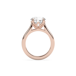 Bague de fiançailles avec solitaire en diamant rond de 1,50 à 3,50 ct