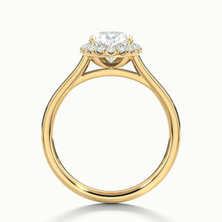 Bague de fiançailles avec diamant taille ovale et moissanite de 1,50 ct