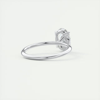 2CT Oval Moissanite Diamond Solitaire Engagement Ring In 14K White Gold