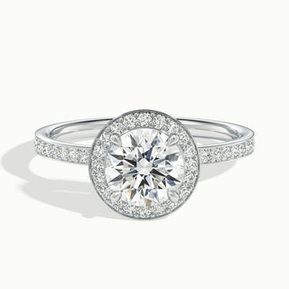 Bague de fiançailles en moissanite avec diamants ronds sertis en canal de 1,50 ct