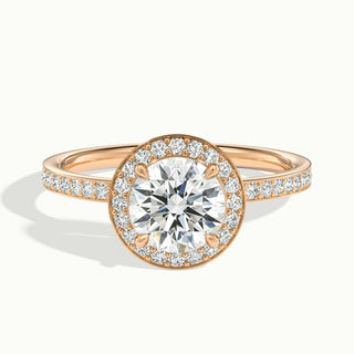 Bague de fiançailles en moissanite avec diamants ronds sertis en canal de 1,50 ct