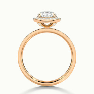 Bague de fiançailles en moissanite avec diamants ronds sertis en canal de 1,50 ct