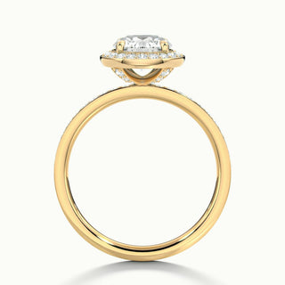 Bague de fiançailles en moissanite avec diamants ronds sertis en canal de 1,50 ct