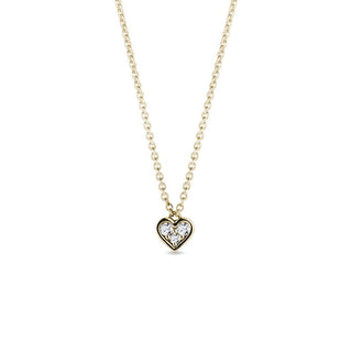 0.60 TCW Round Moissanite Diamond Heart Shaped Pendent Necklace