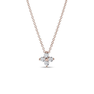 Collier avec pendentif en forme de trèfle à quatre feuilles en moissanite ronde de 0,26 TCW