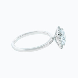 Bague de fiançailles halo en moissanite en forme de coussin de 1,50 ct