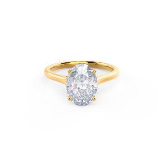 2.50ct Oval Cut Moissanite Diamond 14K Gold Engagement Ring - ELITE CARAT