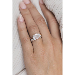 3.50CT Oval Cut Moissanite Diamond East-West Engagement Ring