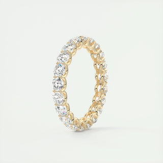 2.1 TCW Round CVD Diamond Full Eternity Wedding Band