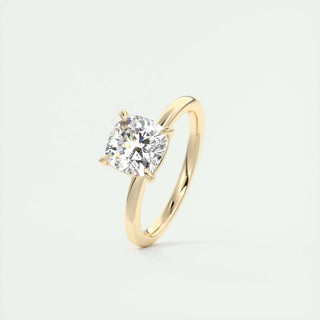 2.15 CT Cushion Cut Solitaire Moissanite Engagement Ring