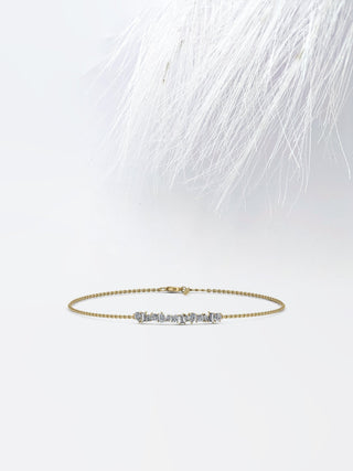 Pulsera de moissanita con diamantes en forma de diamante de 1,83 ct en oro blanco