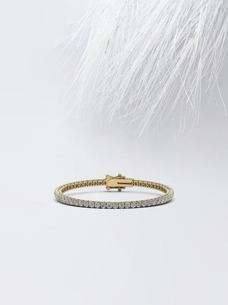 Pulsera de tenis con diamantes redondos y moissanita de 5,94 ct para ella