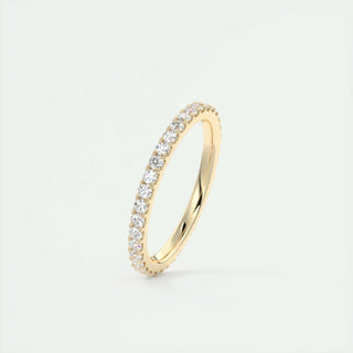 0.74 Round Cut Full Eternity Moissanite Bridal Wedding Band