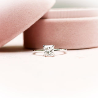 1.75ct Princess Cut Moissanite Diamond Classic Solitaire Engagement Ring