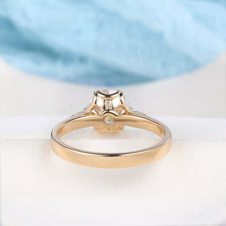 1.50CT Round Cut Yellow Gold Moissanite Engagement Ring - ELITE CARAT