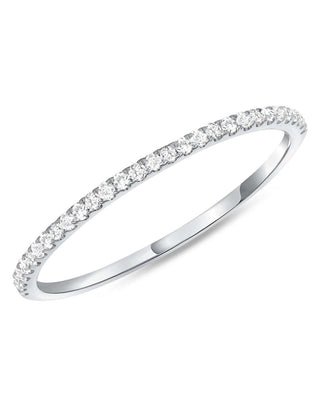 0.11  TCW Round CVD Diamond Minimalist Wedding Band