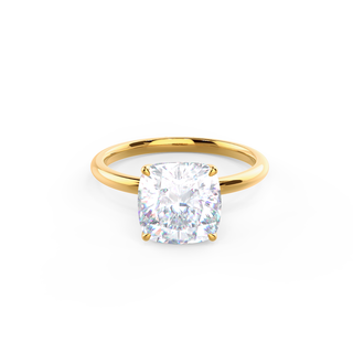 2.75ct Cushion Cut Moissanite Diamond Classic Solitare Engagement Ring - ELITE CARAT