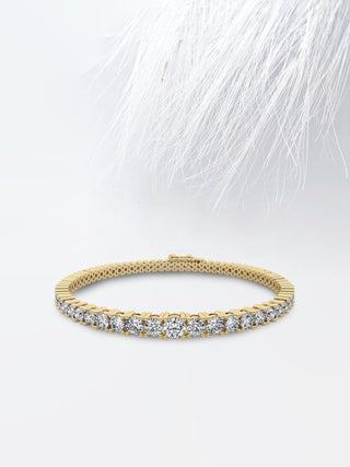 Pulsera de tenis con diamantes de moissanita redondos de 4,0 ct para mujer