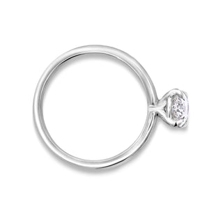 Bague de fiançailles solitaire en diamant ovale CVD de 1,05 à 3,0 ct