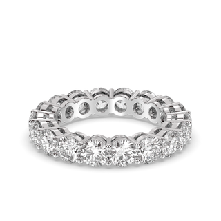 4.0 Carats Of Pure Brilliance! This E-VS1 Round Diamond Eternity Band