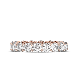 4.0 Carats Of Pure Brilliance! This E-VS1 Round Diamond Eternity Band