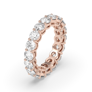 4.0 Carats Of Pure Brilliance! This E-VS1 Round Diamond Eternity Band