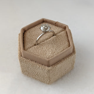 Bague de fiançailles avec diamant solitaire en moissanite taille brillant rond de 3,0 ct