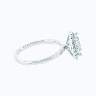 Bague de fiançailles halo en moissanite de forme ronde de 2,0 ct