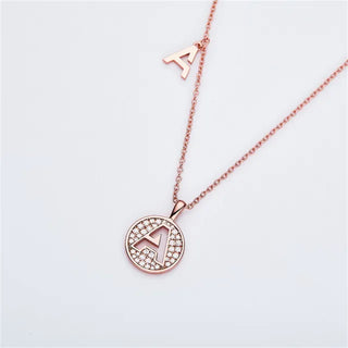 Collier avec diamants et moissanite en forme de lettre « A » pour femme