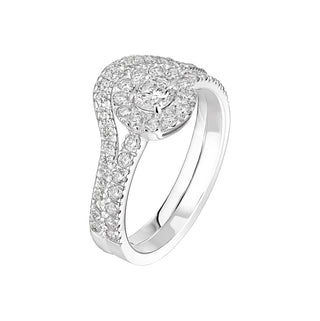 0.179 CT Round Shaped Moissanite Curved Wedding Band