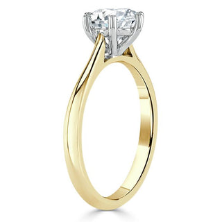 Bague de fiançailles solitaire en moissanite à taille ronde de 0,75 ct