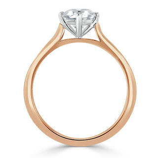 Bague de fiançailles solitaire en moissanite à taille ronde de 0,75 ct