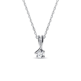 Collier avec pendentif solitaire en diamant et moissanite ronde de 0,50 ct