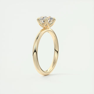 Anillo de compromiso solitario con diamante redondo F-VS1 de 1,50 CT-3,50 CT