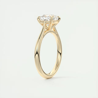 1.0 -3.0ct Cushion Diamond Solitaire Engagement Ring