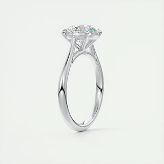 2.0 CT Round Shaped Moissanite Solitaire Engagement Ring