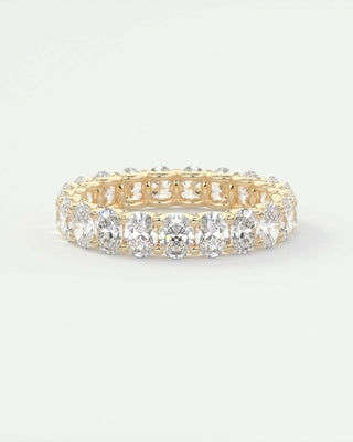 3.15 TCW Oval CVD Diamond Full Eternity Wedding Band