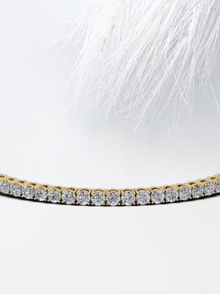 Pulsera de tenis con diamantes redondos y moissanita de 5,94 ct para ella