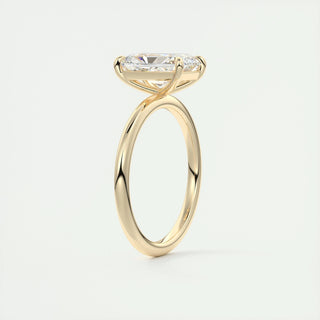 Anillo de compromiso con solitario de diamantes Radiant F-VS1 de 2 ct